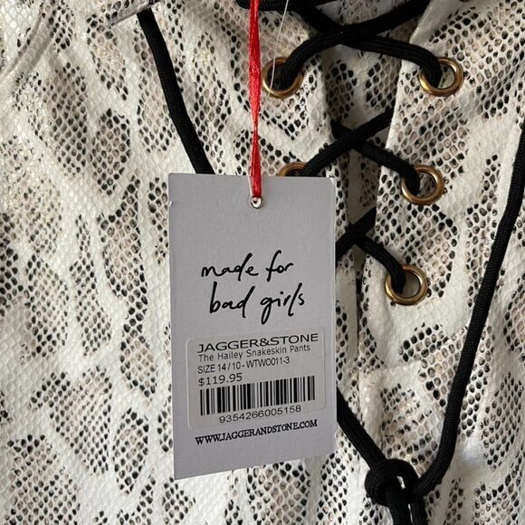 Jagger & Stone straight leg pants in snake vinyl Size 10 - Picture 7 of 11